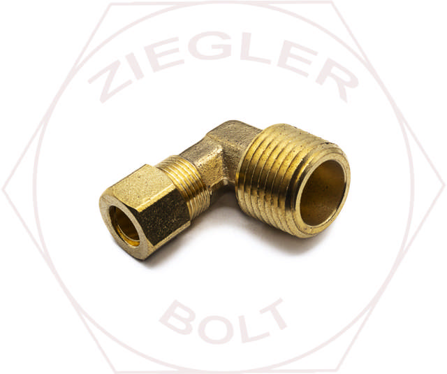 3/8T X 1/2P COMPRESSION MALE ELBOW BRASS