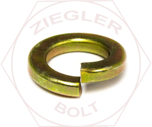 M6 SPLIT LOCK WASHER ZINC/YELLOW