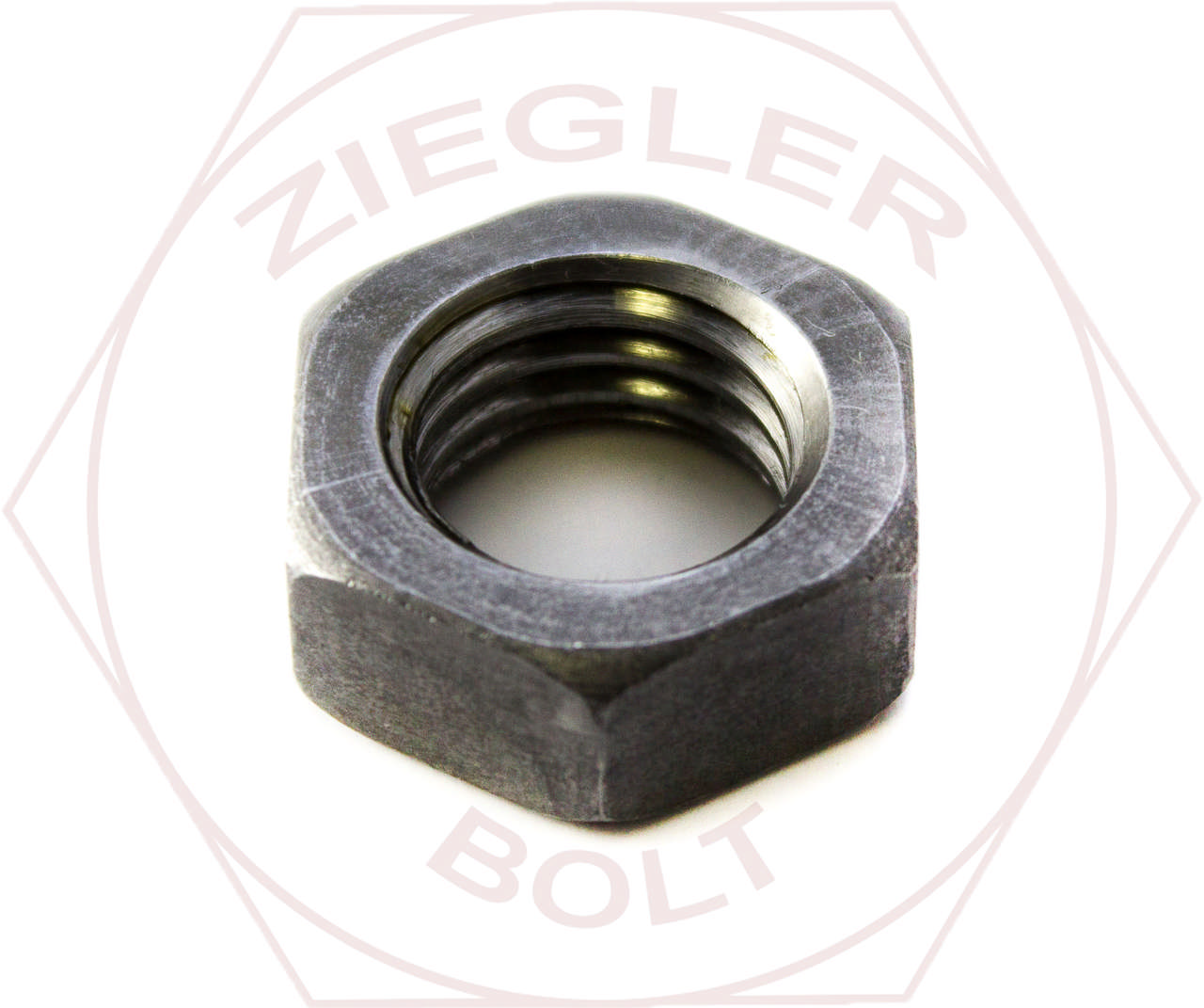 5/16-18 HEX FIN JAM NUT A563A PLAIN