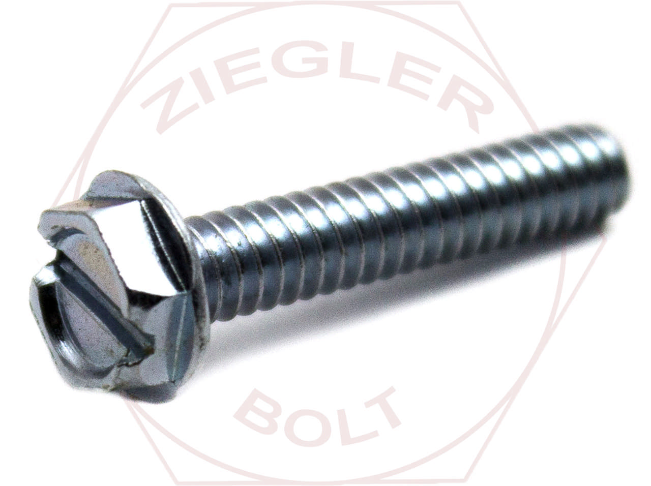 5/16-18 X 4 SLOT HEX WASHER M/S ZINC