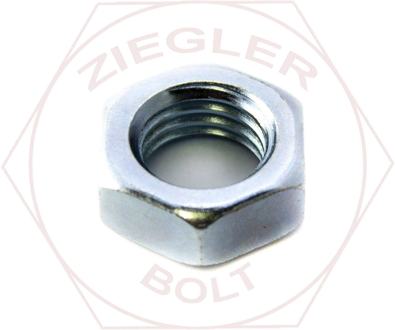 5/16-18 HEX FIN JAM NUT ZINC