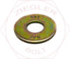 1/4 USS FLAT WASHER THRU-HARD ZINC/YELLOW