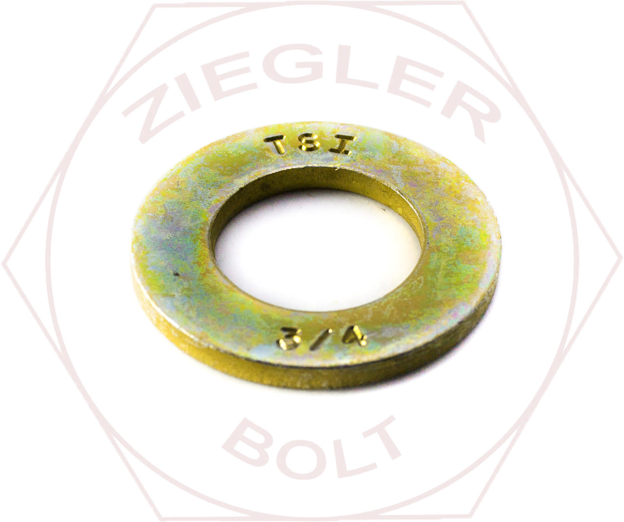 1/4 SAE FLAT WASHER THRU-HARD ZINC/YELLOW