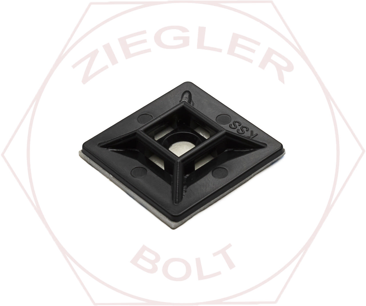 3/4 X 3/4 ADHESIVE MOUNTING BASE BLACK