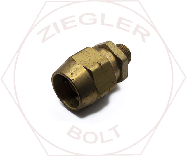 1/2 X 3/8-18NPT AIR BRAKE CONNECTOR HOSE END BRASS