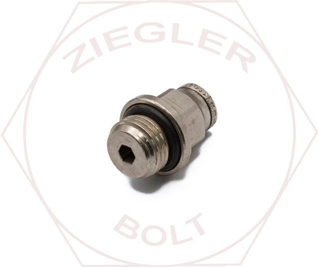 M6 X 1/4 BSP ISO G MALE CONNECT PUSH-IN FITTING