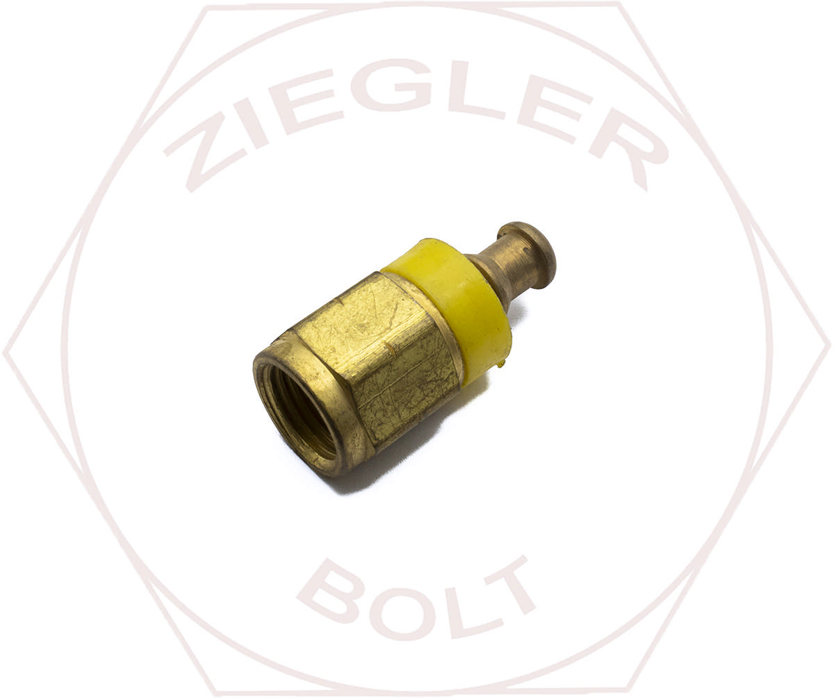1/4 X 5/16 SAE FEMALE SWIVEL L/P HOSE END BRASS