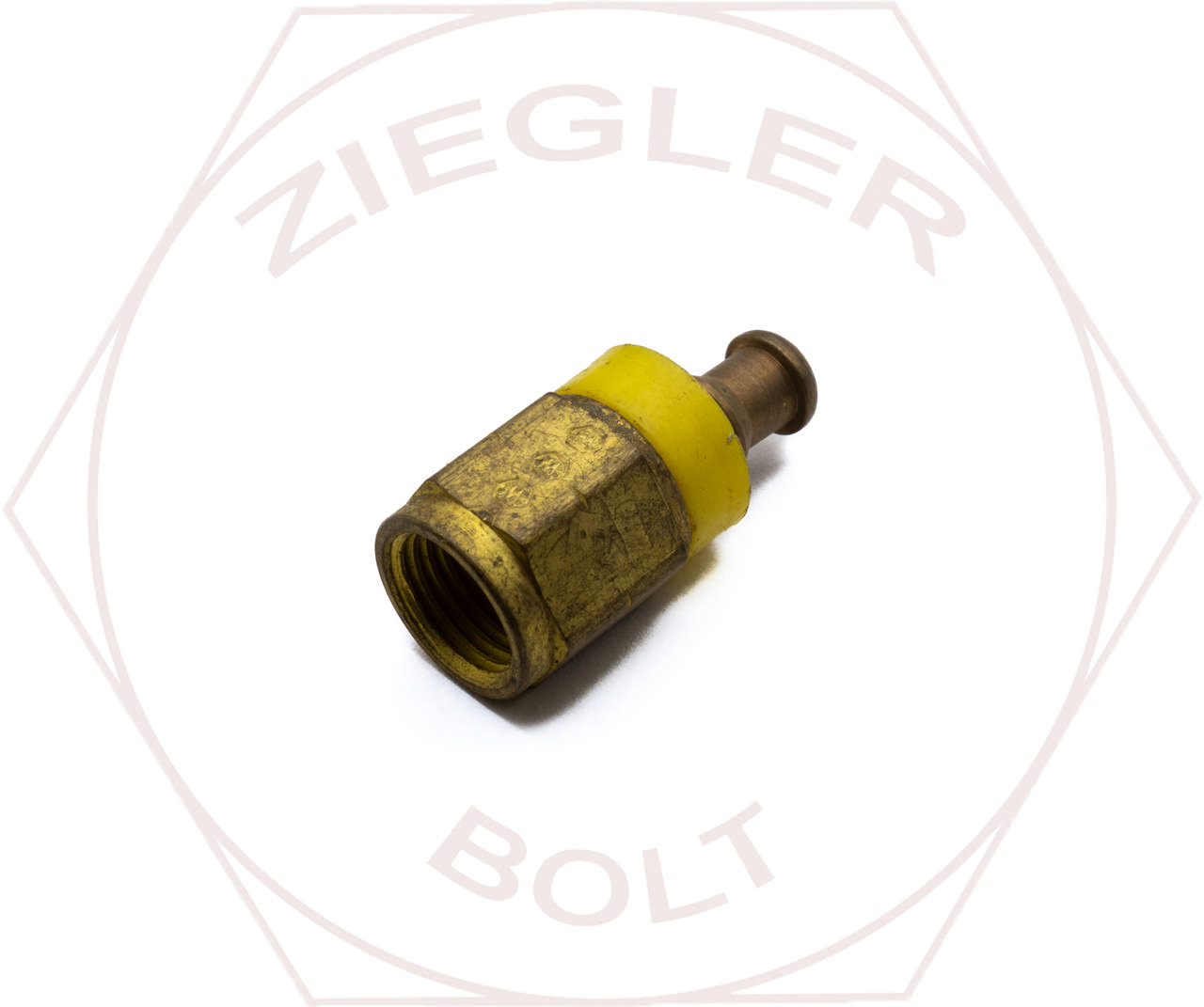 1/4X1/4 SAE 37 DG FEMALE SWIVEL L/P HOSE END BRASS