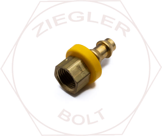 1/4 X 1/4 RIGHIDINVERTED FEMALE L/P HOSE END BRASS