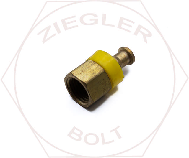 1/4 X 5/16 RIGIDINVERTED FEMALE L/P HOSE END BRASS