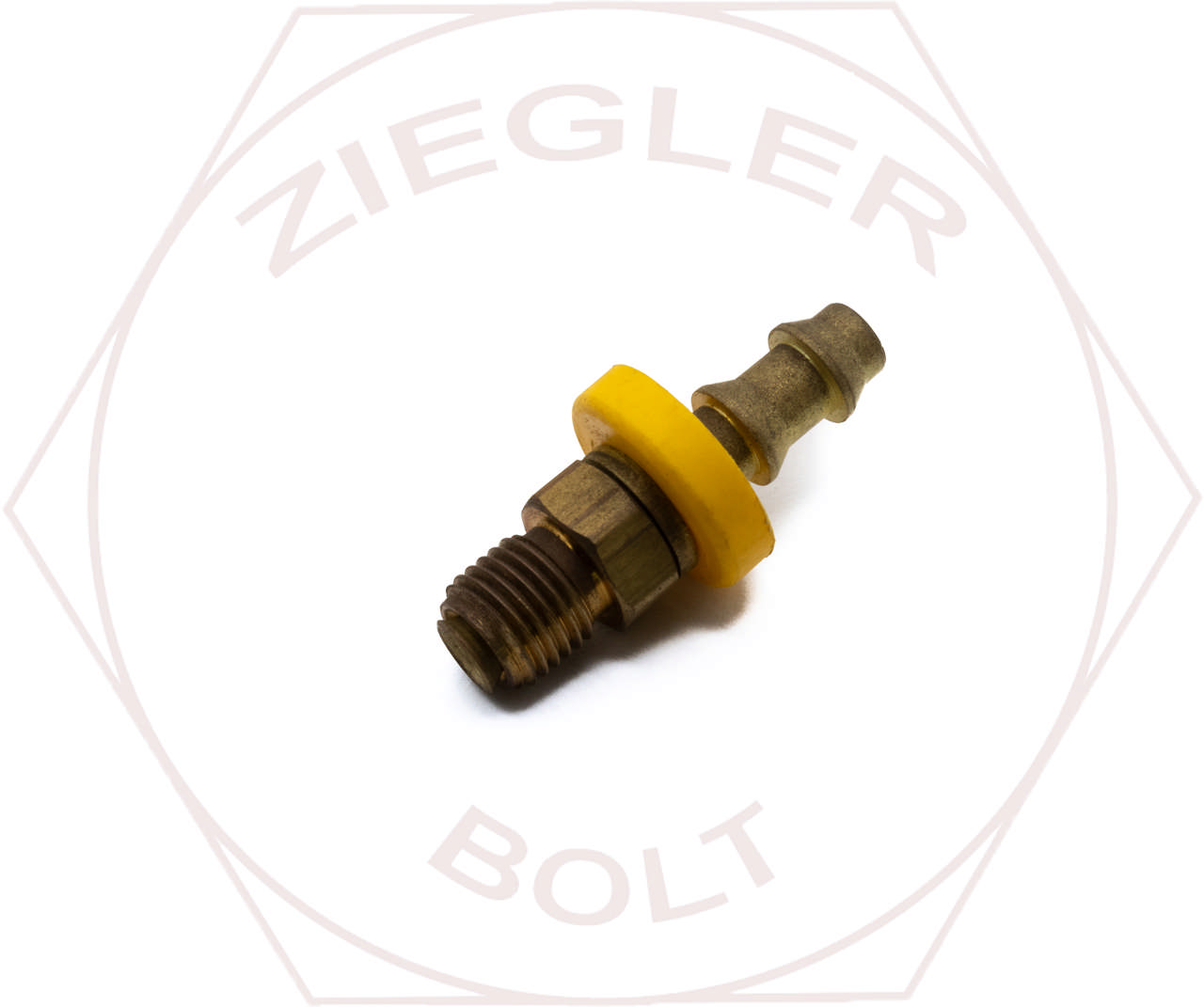 1/4 X 3/16 INVERTED MALE SWIVEL L/P HOSE END BRASS