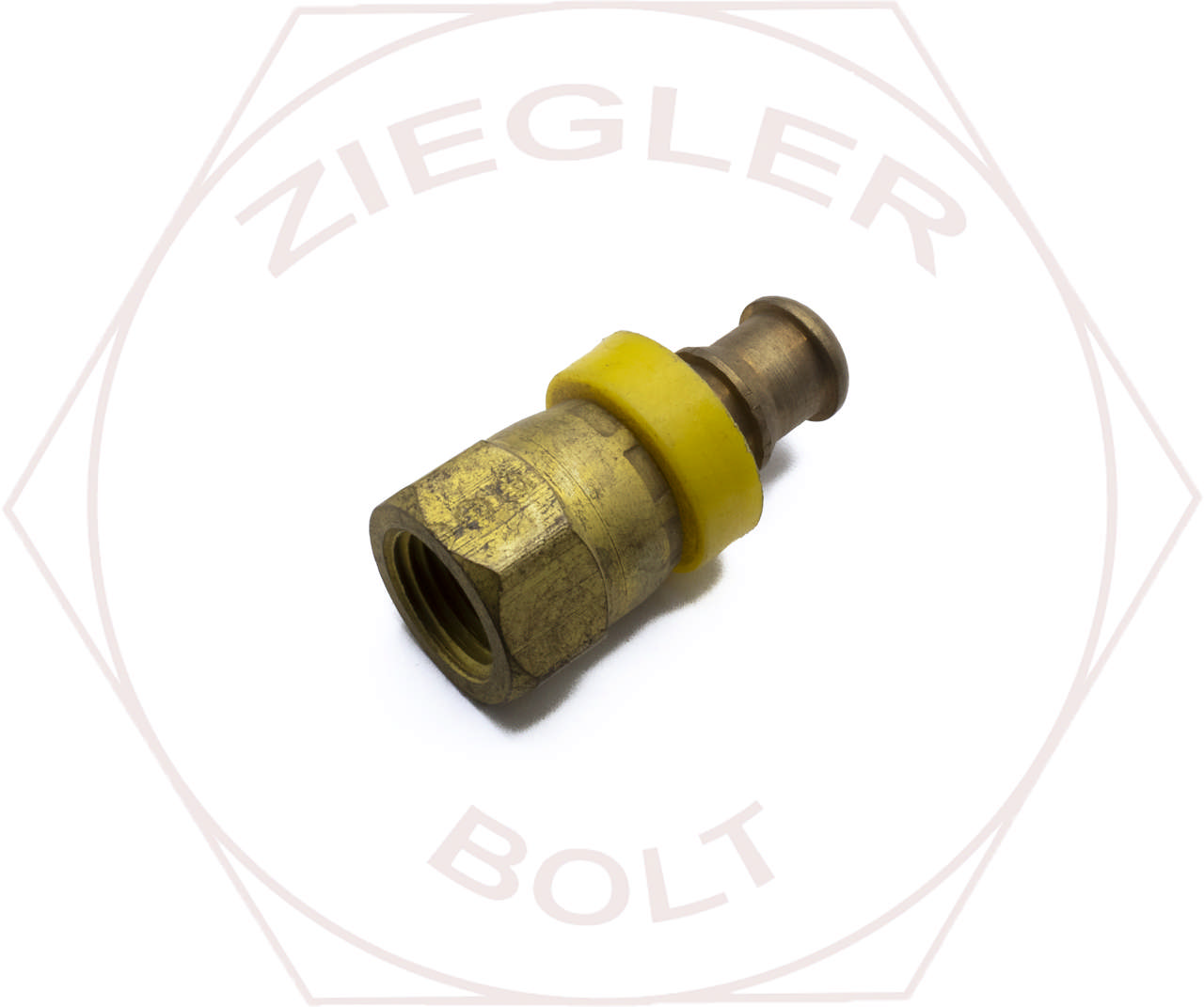 3/8 X 5/16 SAE FEMALE SWIVEL L/P HOSE END BRASS