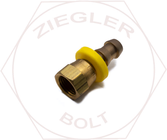 3/8X3/8 SAE 37DG FEMALE SWIVEL L/P HOSE END BRASS
