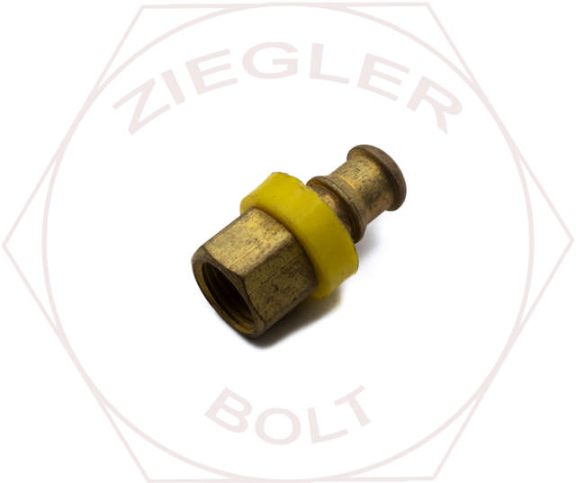 3/8 X5/16 RIGID INVERTED FEMALE L/P HOSE END BRASS