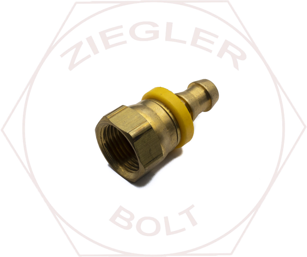 1/2X1/2 SAE 37 DG L/P FEMALE SWIVEL HOSE END BRASS