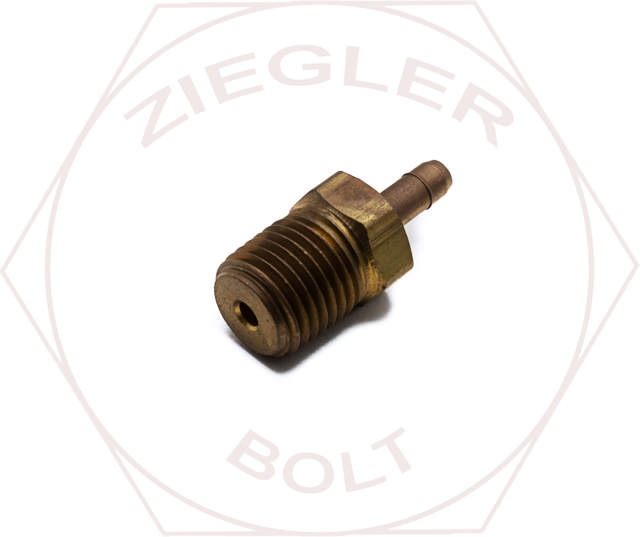 1/4 X 1/4 POLY BARB MALE CONNECTOR BRASS