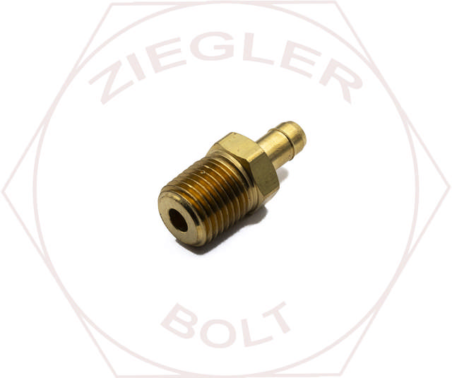 3/8 X 1/4 POLY BARB MALE CONNECTOR BRASS