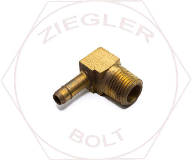1/4 X 1/8 POLY BARB 90° MALE ELBOW BRASS