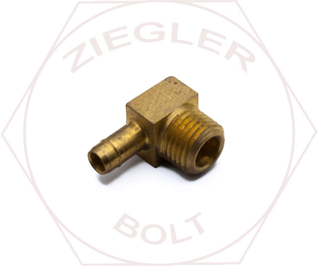 3/8 X 1/4 POLY BARB 90° MALE ELBOW BRASS