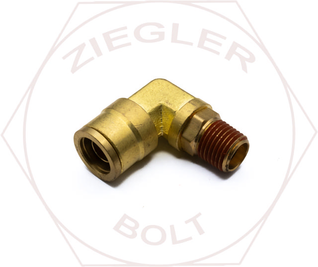 1/2 X 1/4 90° MALE ELBOW PUSH IN BRASS/NICKEL