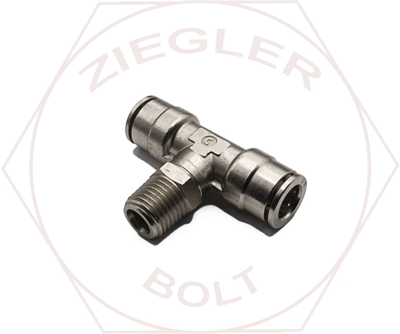 3/8 T X 1/4NPT MALE BRANCH SWIVEL TEE BRASS