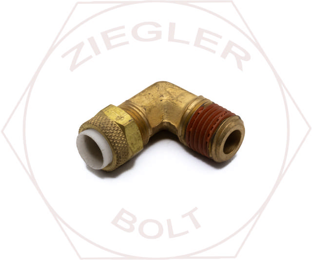 3/8T X 1/4P POLYTUBE MALE ELBOW BRASS
