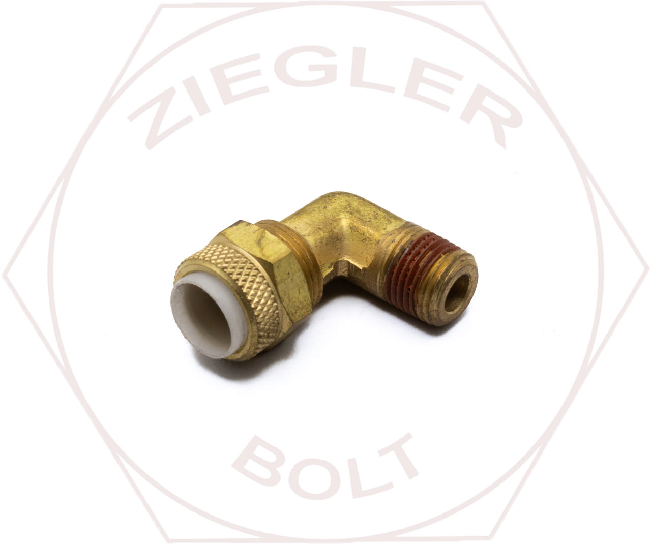 3/8T X 1/8P POLYTUBE MALE ELBOW BRASS