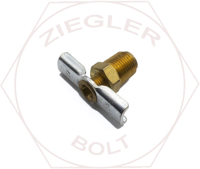1/8P EXT SEAT SHUT-OFF VALVE BRASS STEEL HANDLE