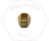 1/2T AIR BRAKE NUT BRASS