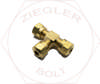 1/4T UNION AIR BRAKE TEE BRASS 