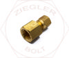 1/2 X 3/8 DOT AIR BRAKE FEMALE CONNECTOR BRASS