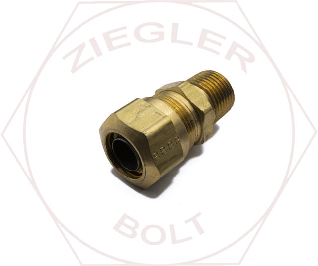 3/4 X 1/2 DOT AIR BRAKE MALE CONNECTOR BRASS