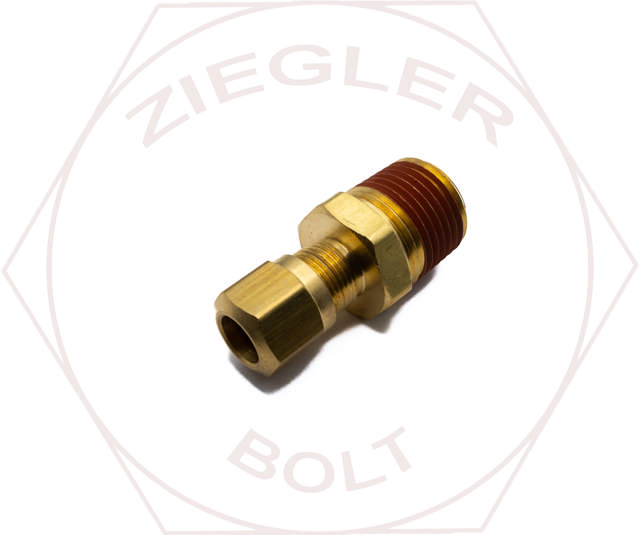 3/8 X 1/2 DOT AIR BRAKE MALE CONNECTOR BRASS