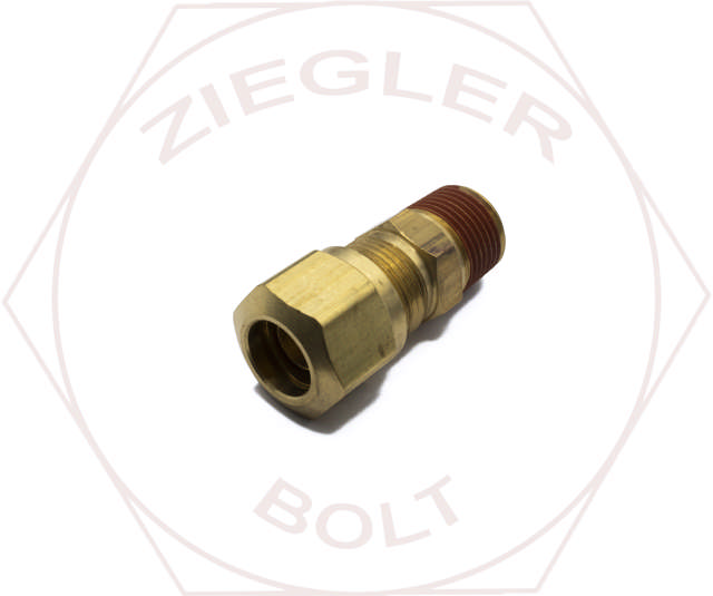 1/2 X 3/8 DOT AIR BRAKE MALE CONNECTOR BRASS