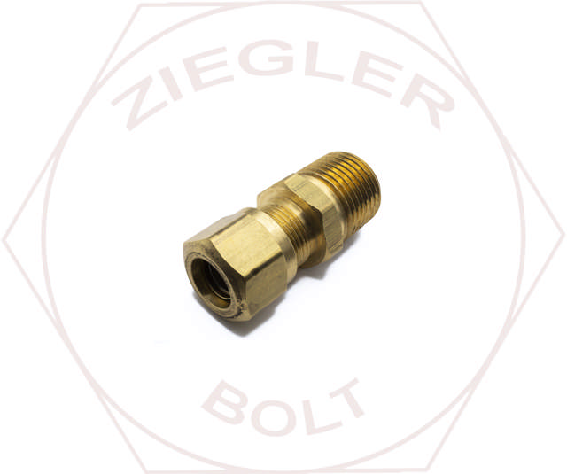 1/2 X 1/2 DOT AIR BRAKE MALE CONNECTOR BRASS