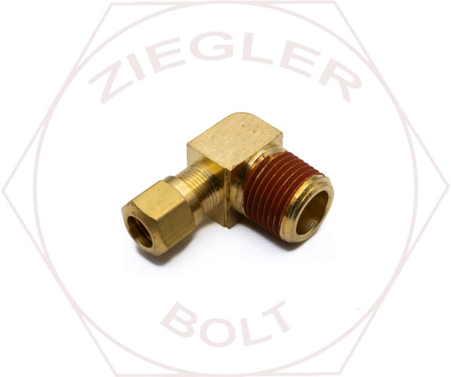 3/8T X 1/2 AIR BRAKE MALE 90° ELBOW BRASS