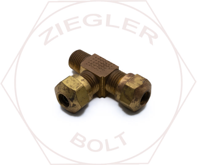 1/4T X 1/4T X 1/8 AIR BRAKE MALE RUN TEE BRASS