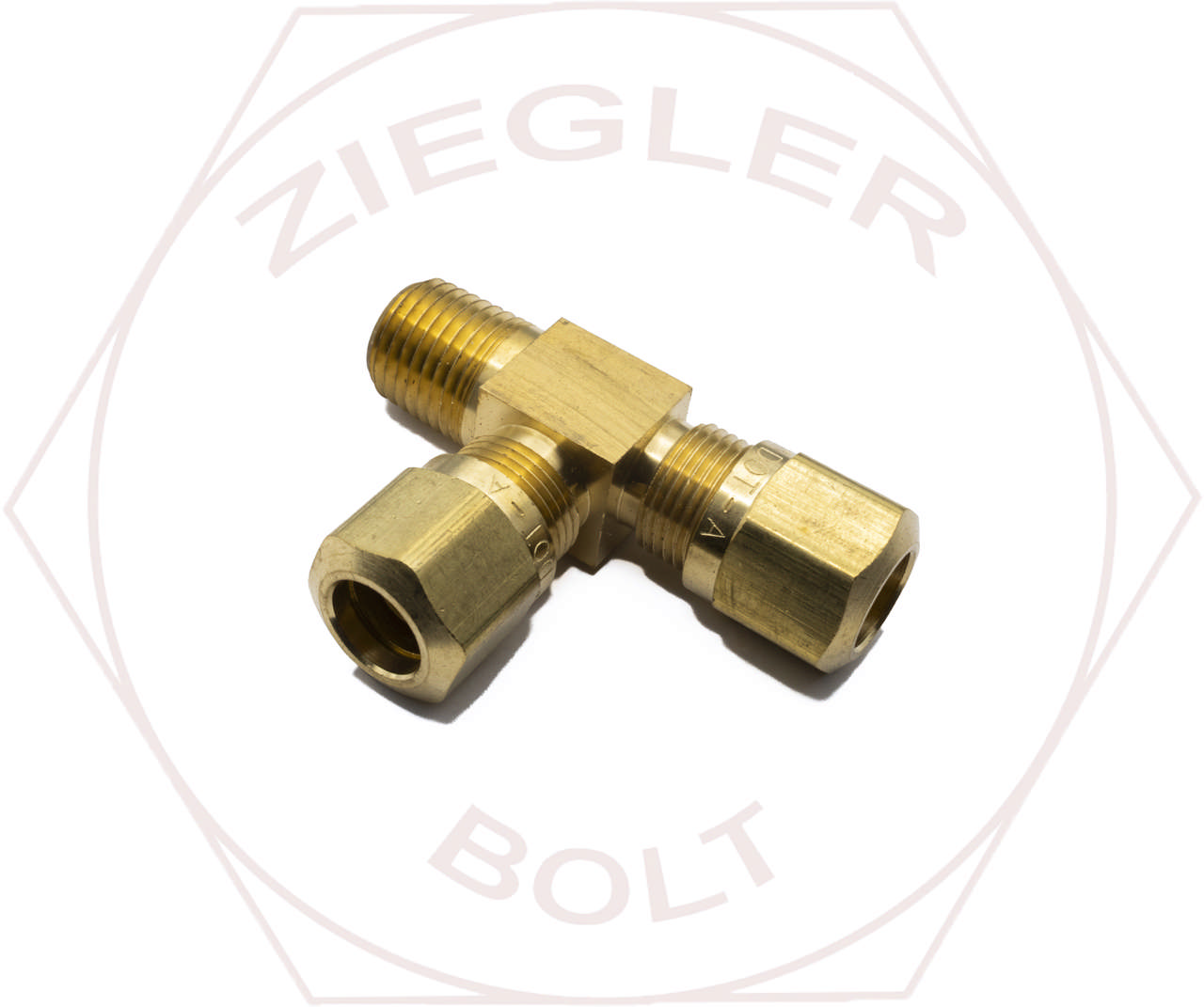 3/8T X 3/8T X 1/4 AIR BRAKE MALE RUN TEE BRASS