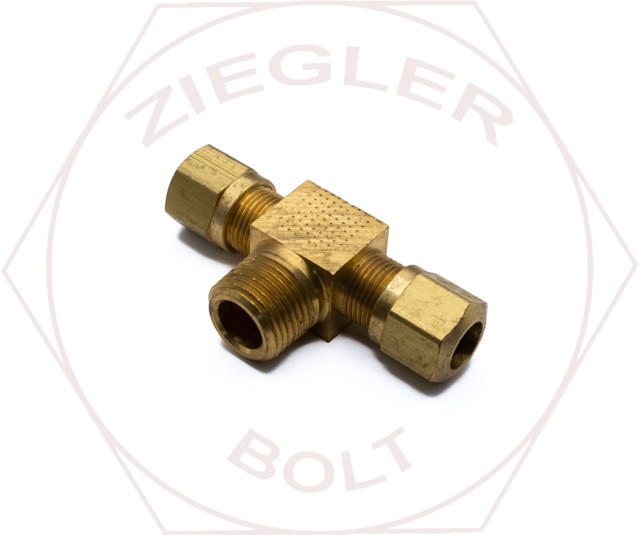 3/8T X 3/8T X 3/8 AIR BRAKE MALE RUN TEE BRASS