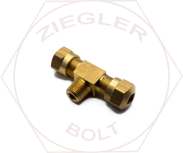 1/4T X 1/4T X 1/8 AIR BRAKE MALE BRANCH TEE BRASS