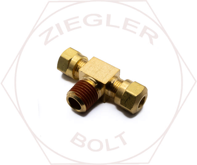 1/4T X 1/4T X 1/4 AIR BRAKE MALE BRANCH TEE BRASS