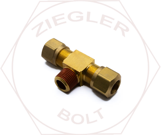 1/2T X 1/2T X 3/8 AIR BRAKE MALE BRANCH TEE BRASS