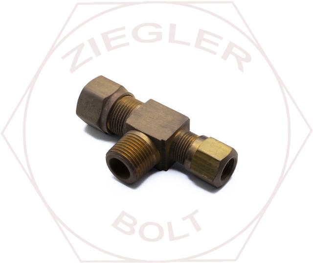 1/2T X 3/8T X 3/8 AIR BRAKE MALE BRANCH TEE BRASS