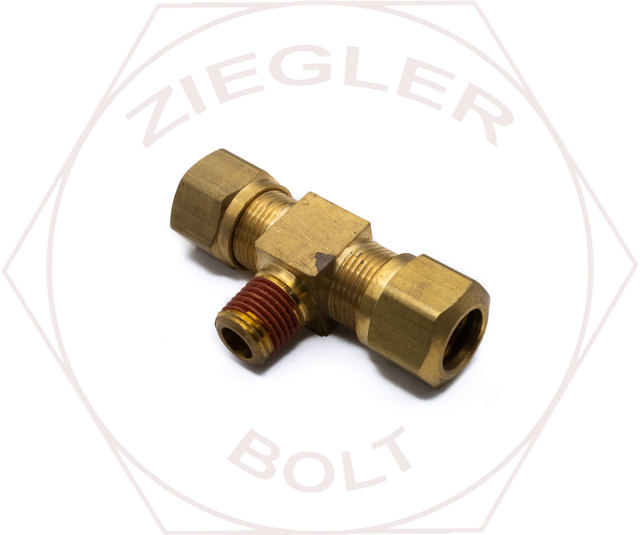 1/2T X 1/2T X 1/4 AIR BRAKE MALE BRANCH TEE BRASS