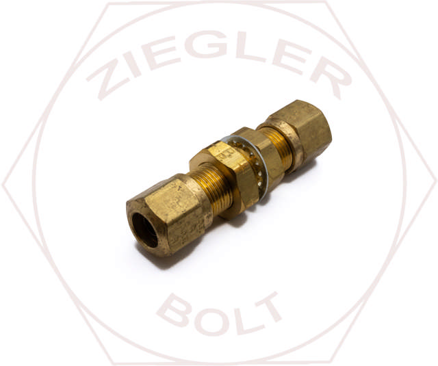 3/8T AIR BRAKE BULKHEAD UNION BRASS