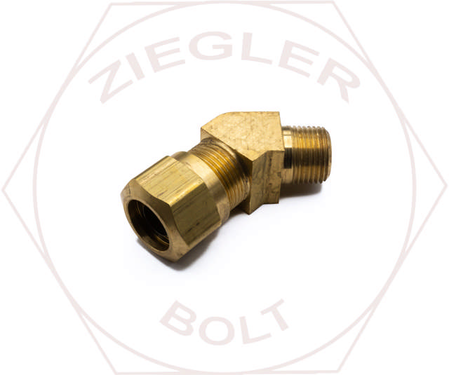 5/8T X 3/8NPT 45° MALE ELBOW BRASS