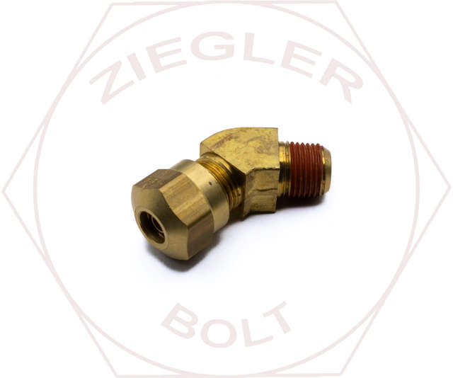 1/4 X 1/8 DOT AIR BRAKE 45° MALE ELBOW BRASS