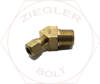 3/8 X 1/2 DOT AIR BRAKE 45° MALE ELBOW BRASS