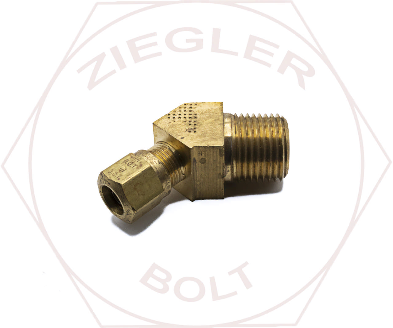 3/8 X 1/2 DOT AIR BRAKE 45° MALE ELBOW BRASS