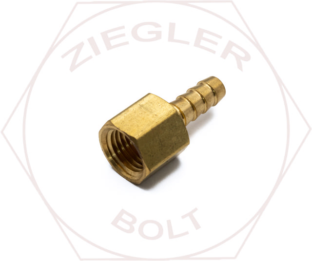 1/4 X 1/4NPT MULTIBARB FEMALE PIPE HOSE END BRASS